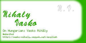 mihaly vasko business card